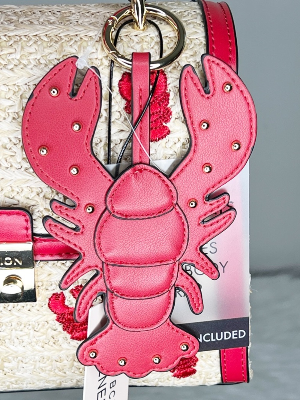BCBGENERATION Straw Lobster Top Handle Bag With Crossbody Strap - Picture 5 of 8